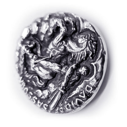 David of Sassoun Armenian National Epic Sterling Silver Belt Buckle