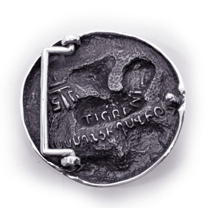 David of Sassoun Armenian National Epic Sterling Silver Belt Buckle