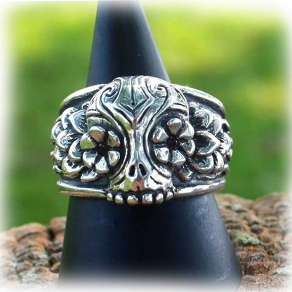 Day Of the Dead Skull Sterling Silver Ring