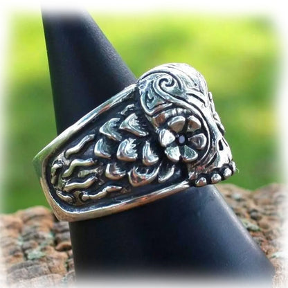 Day Of the Dead Skull Sterling Silver Ring