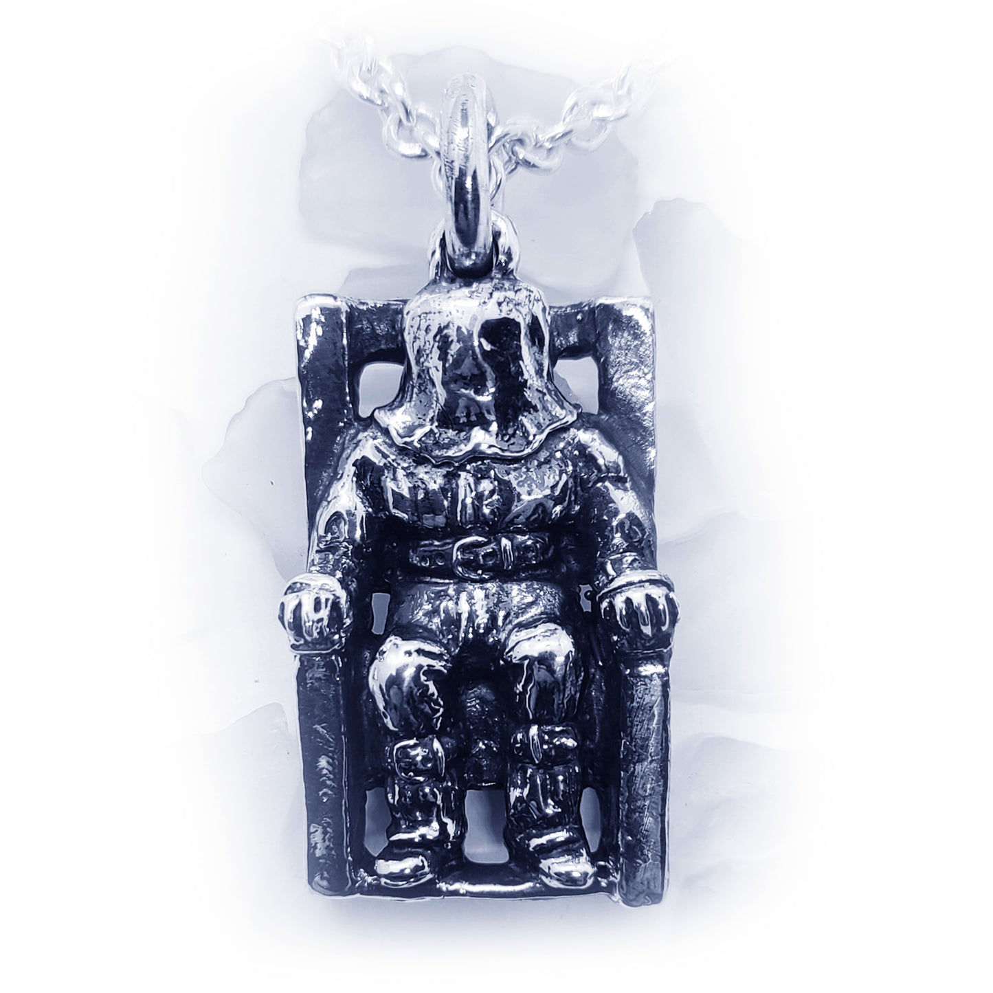Death Row Featuring Man in Electric Chair Sterling Silver Pendant