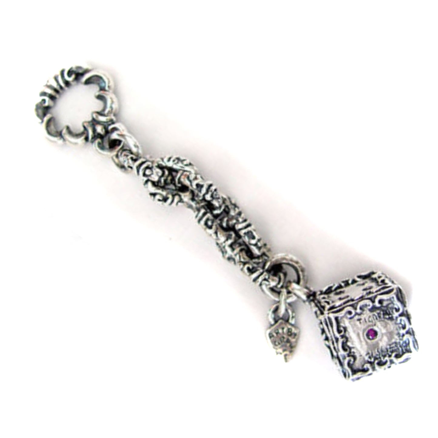 Dice Sterling Silver Key Chain