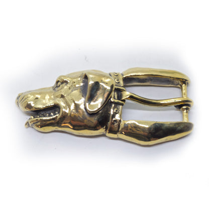 Dog Head Bronze Belt Buckle