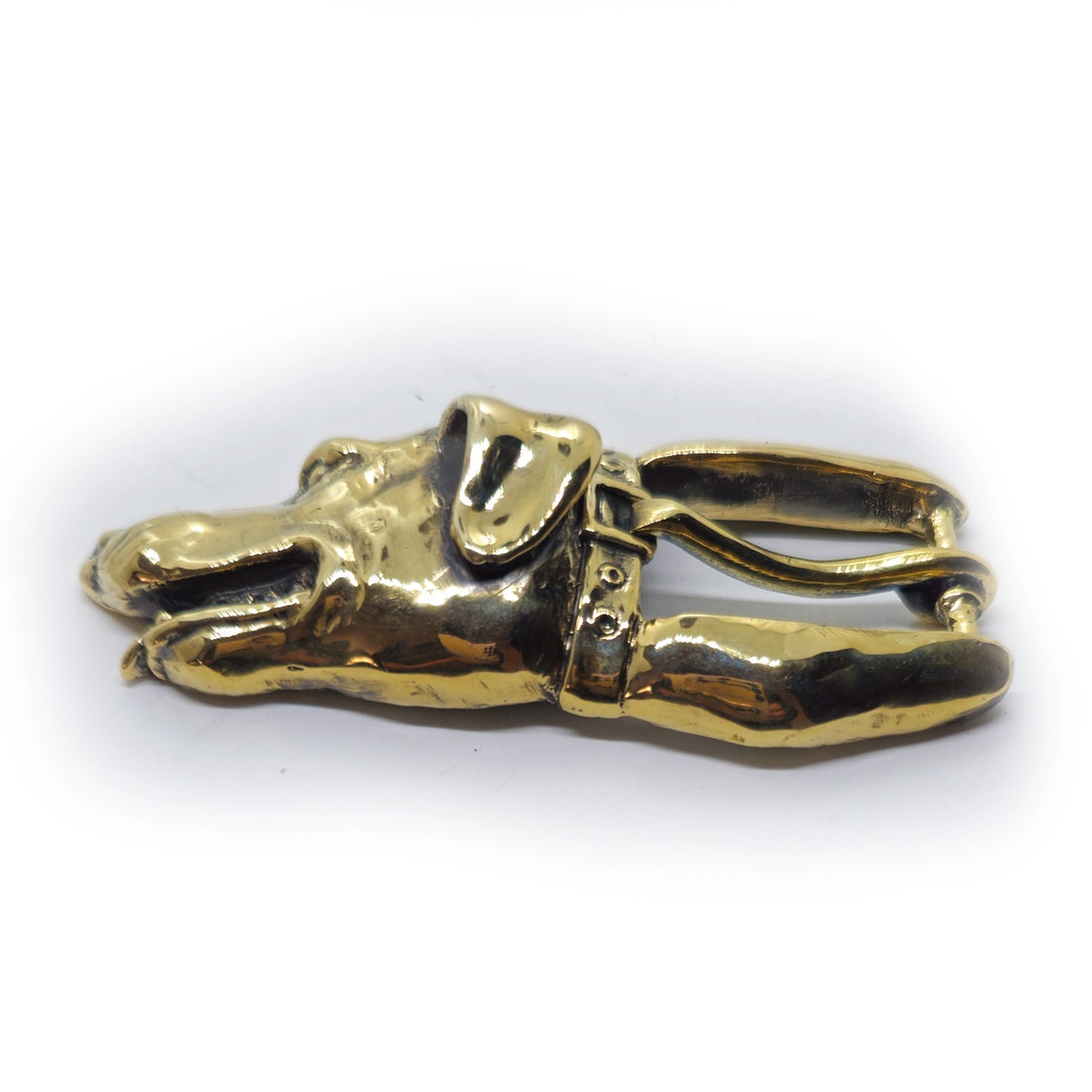 Dog Head Bronze Belt Buckle