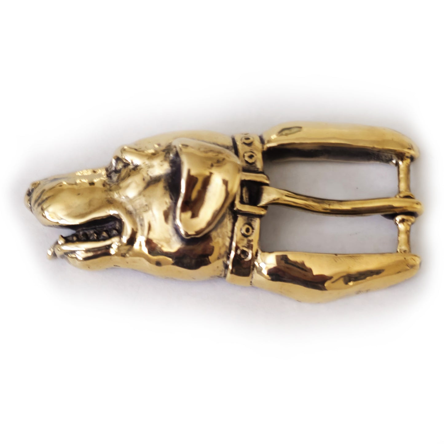 Dog Head Bronze Belt Buckle
