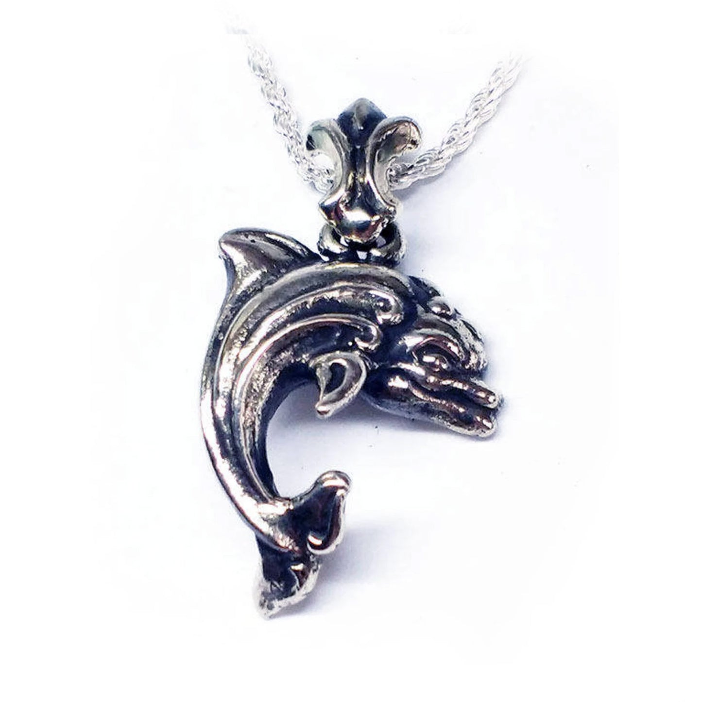 Dolphin sterling silver Pendant V3