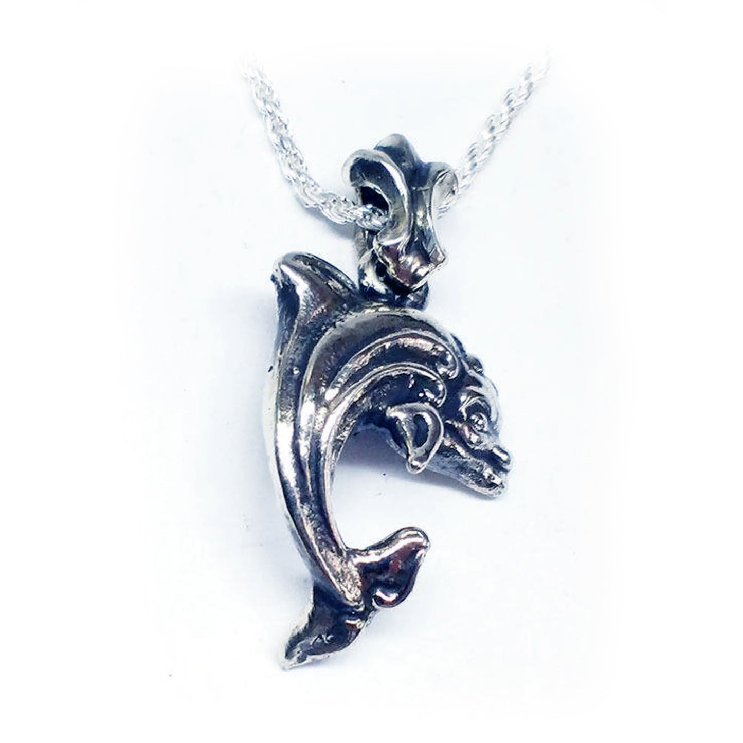Dolphin sterling silver Pendant V3