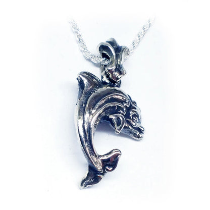 Dolphin sterling silver Pendant V3