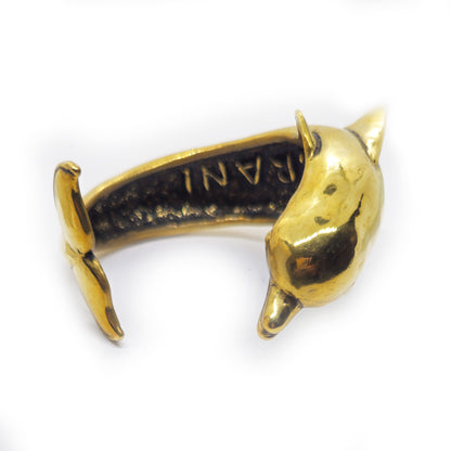Dolphin Body on Arm Brass Bracelet