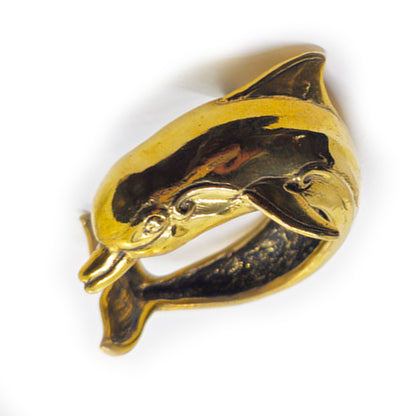 Dolphin Body on Arm Brass Bracelet