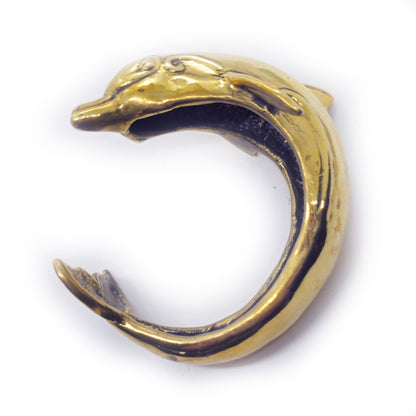 Dolphin Body on Arm Brass Bracelet