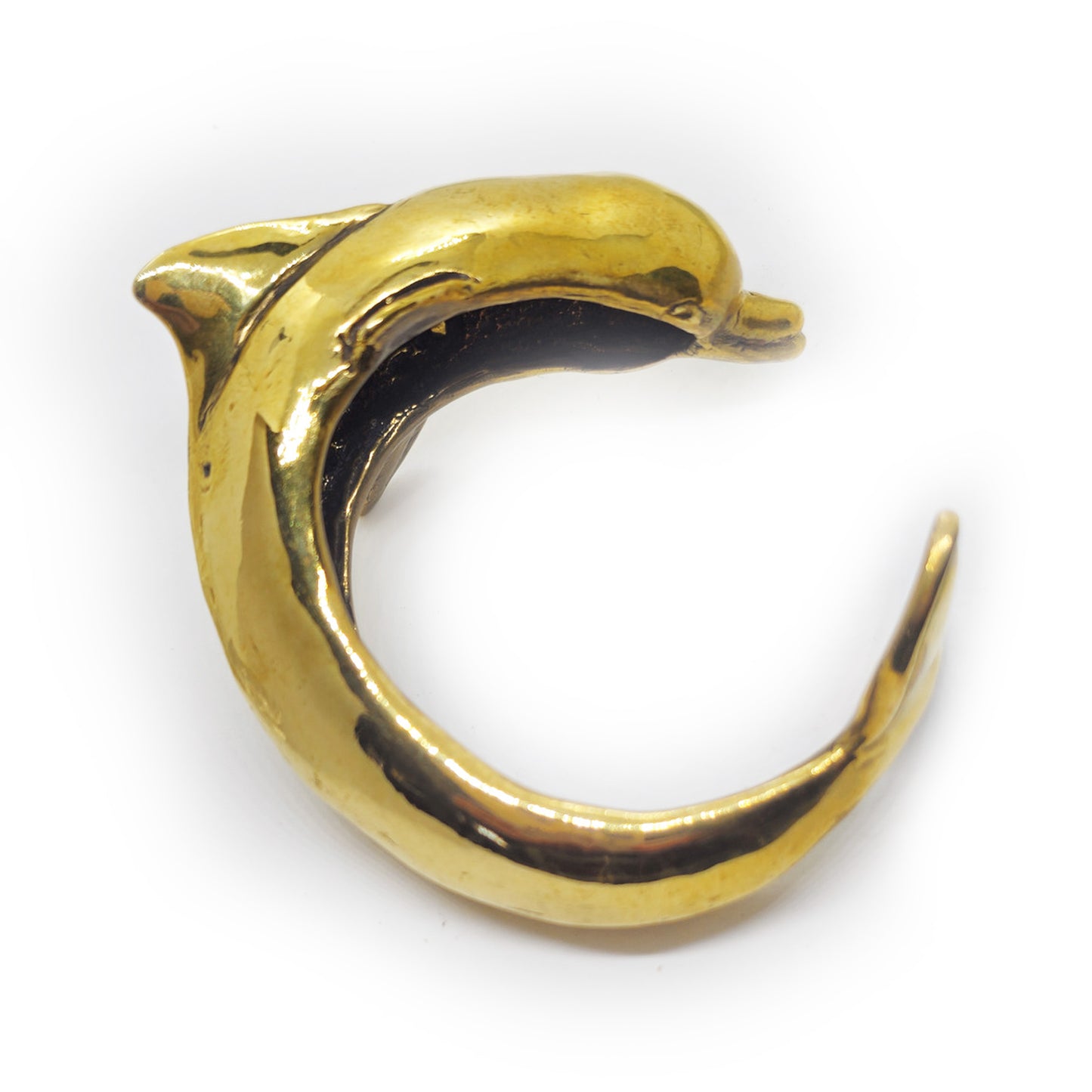 Dolphin Body on Arm Brass Bracelet