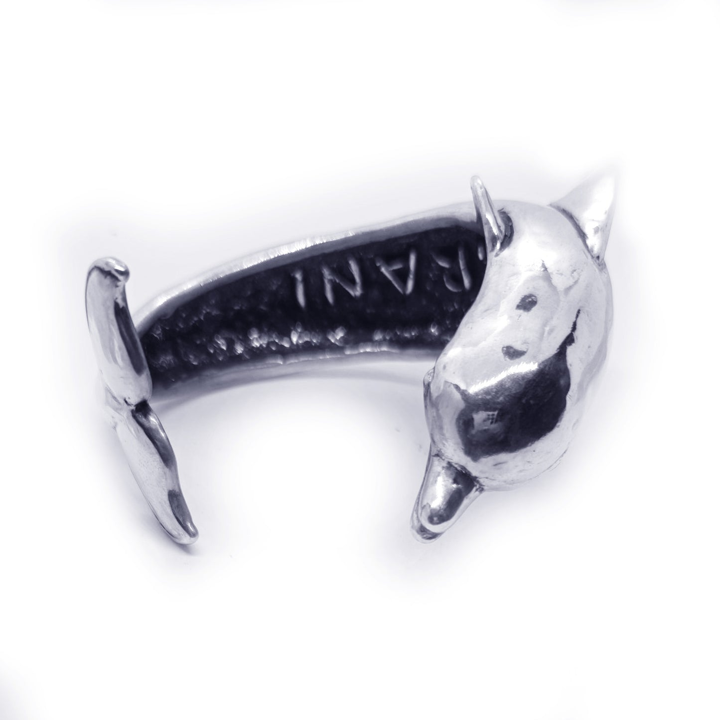 Dolphin Body on Arm Sterling Silver Bracelet