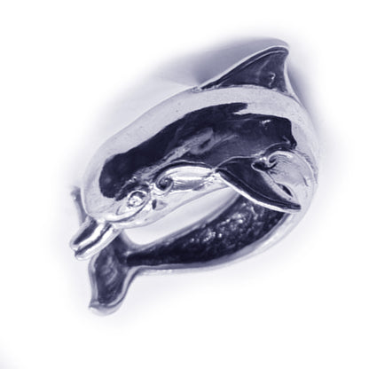 Dolphin Body on Arm Sterling Silver Bracelet