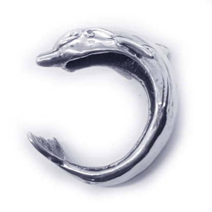 Dolphin Body on Arm Sterling Silver Bracelet