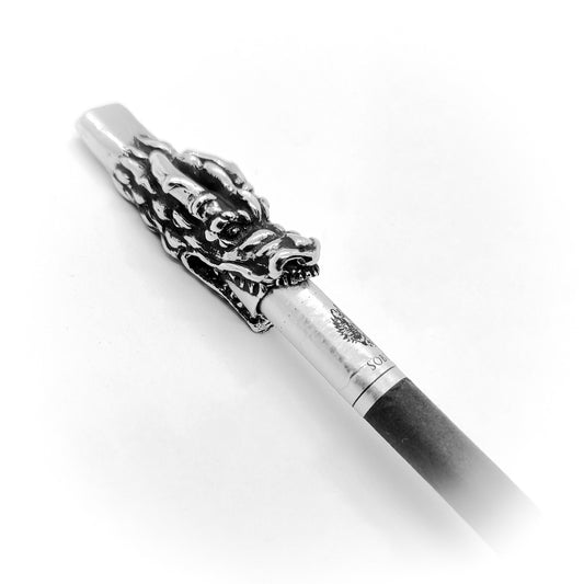 Dragon Head Sterling Silver Cigarette Pipe