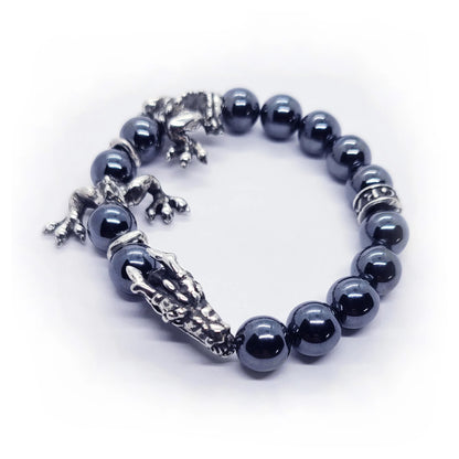 Dragon Silver Spiritual Hematite Beads Bracelet