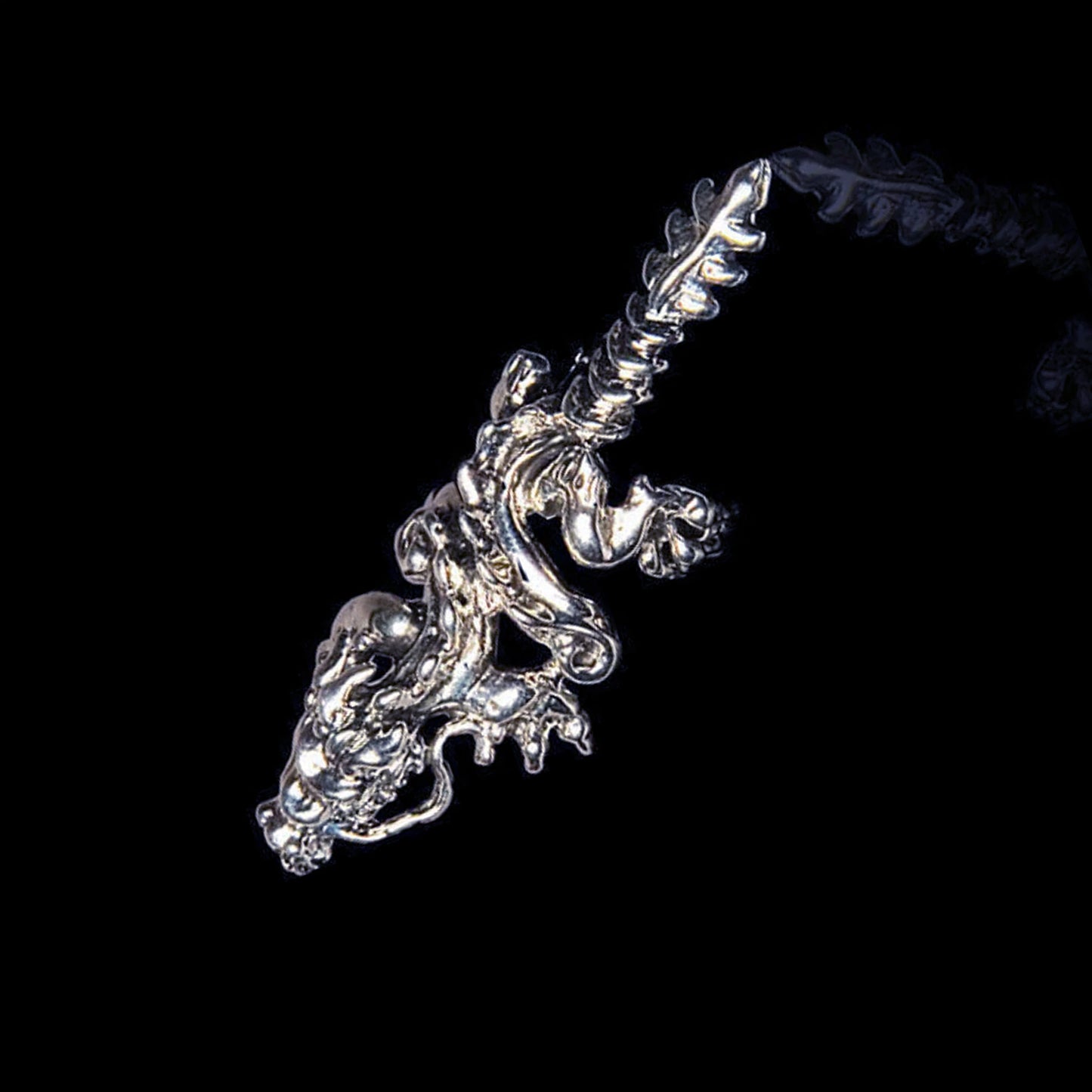 Dragon Sterling Silver IRC Finger-Tip Ring