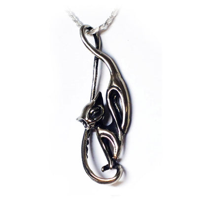 Dreamed Cat Silver Pendant