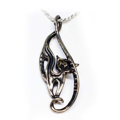 Dreamed Cat Silver Pendant