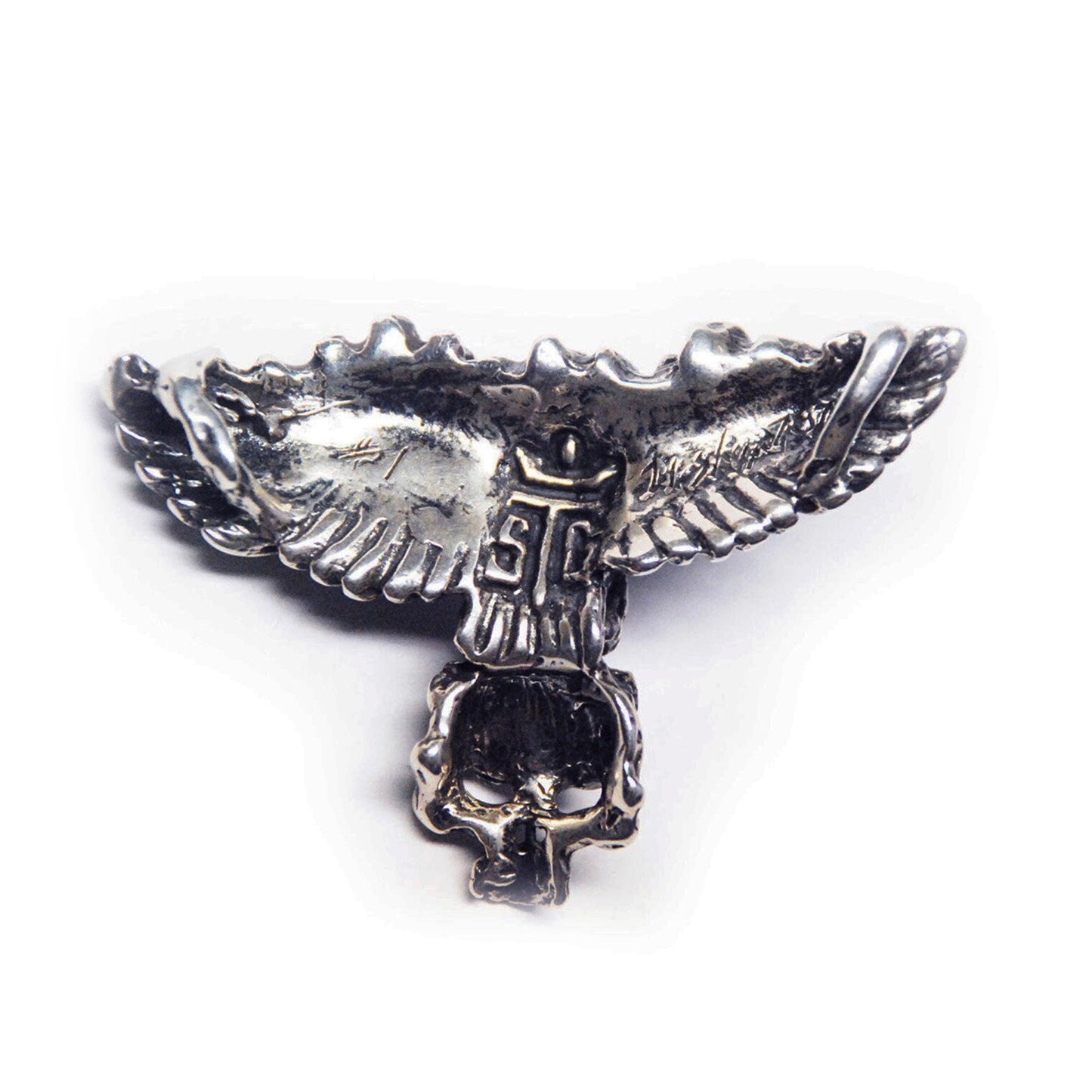 Eagle Carrying Skull Sterling Silver Necklace