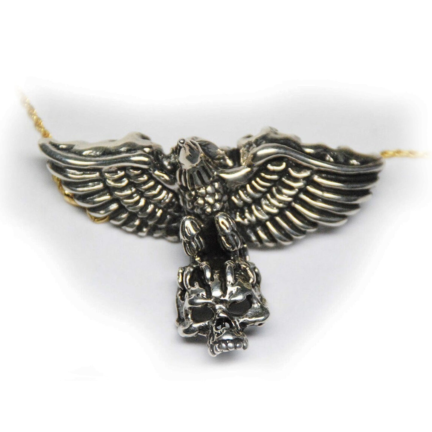 Eagle Carrying Skull Sterling Silver Necklace