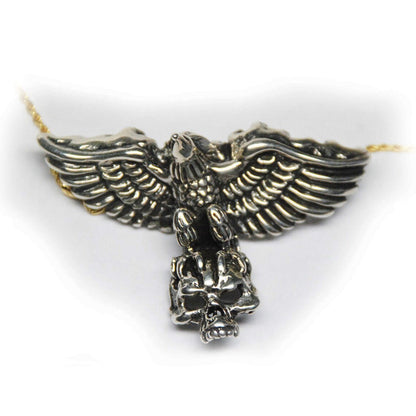 Eagle Carrying Skull Sterling Silver Necklace