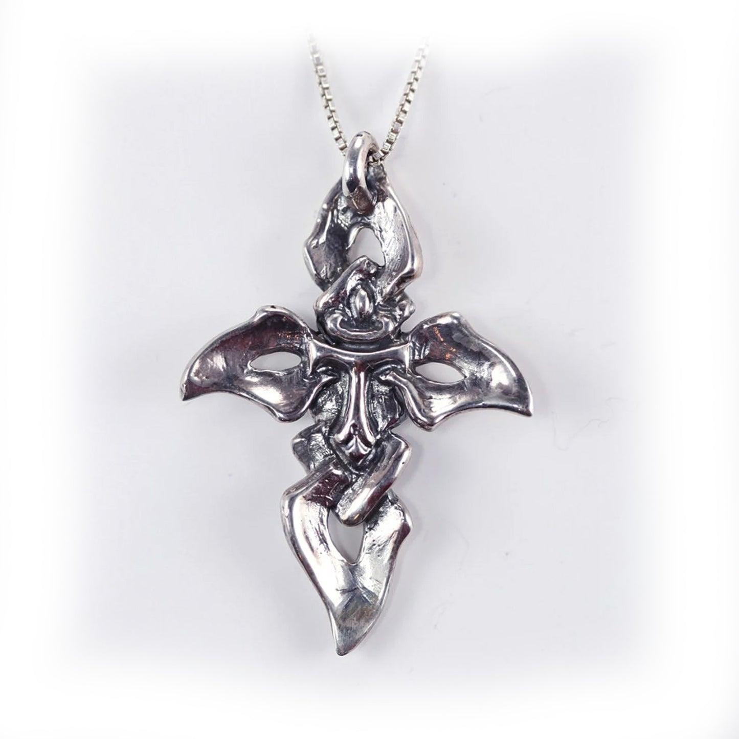 Eagle Eye Sterling Silver Cross Pendant