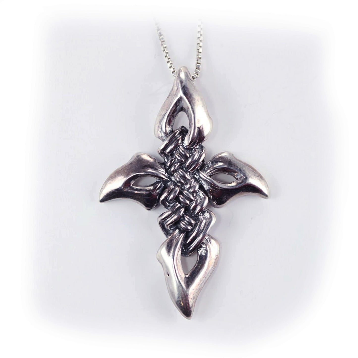 Eagle Eye Sterling Silver Cross Pendant