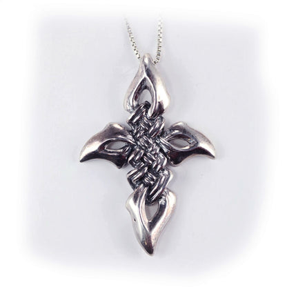 Eagle Eye Sterling Silver Cross Pendant
