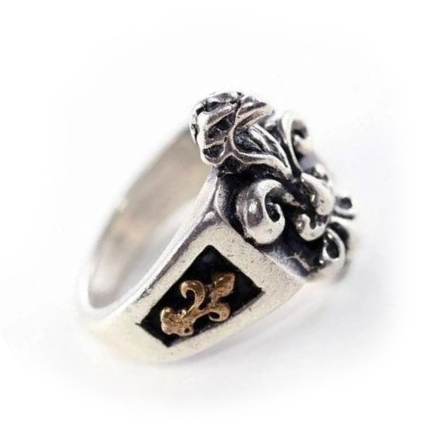 Eagle Fleur-De-Lis Sterling Silver Ring