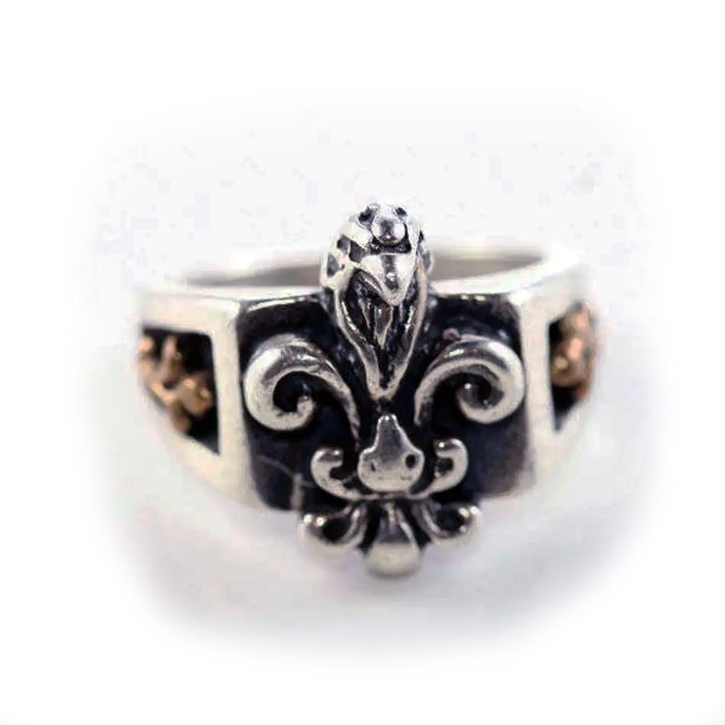 Eagle Fleur-De-Lis Sterling Silver Ring