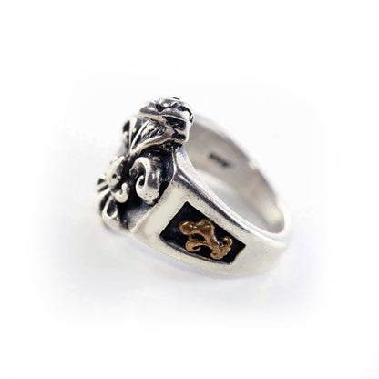 Eagle Fleur-De-Lis Sterling Silver Ring
