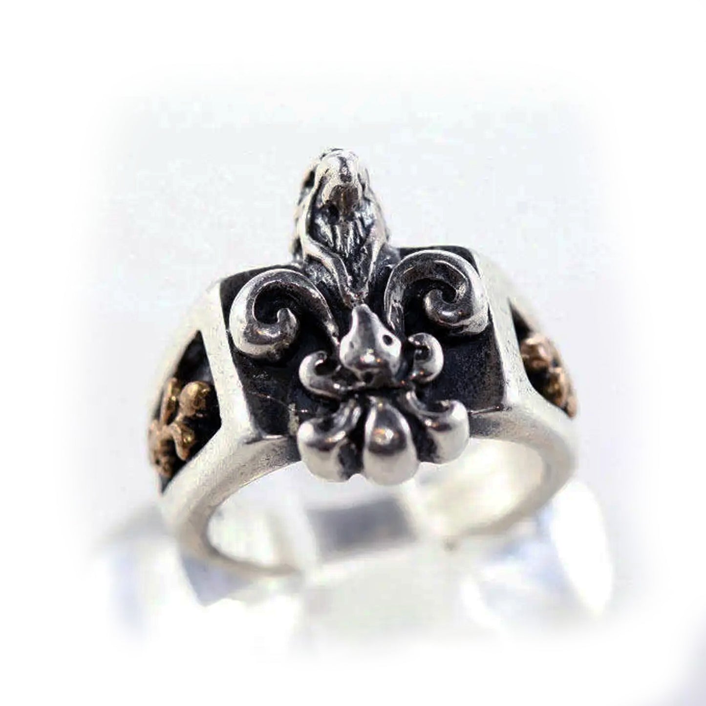 Eagle Fleur-De-Lis Sterling Silver Ring