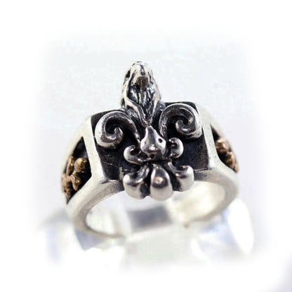 Eagle Fleur-De-Lis Sterling Silver Ring