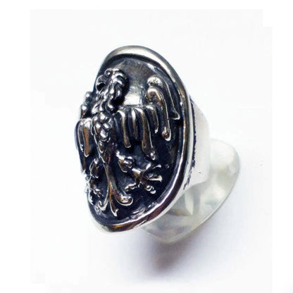 Eagle Shield Silver Ring