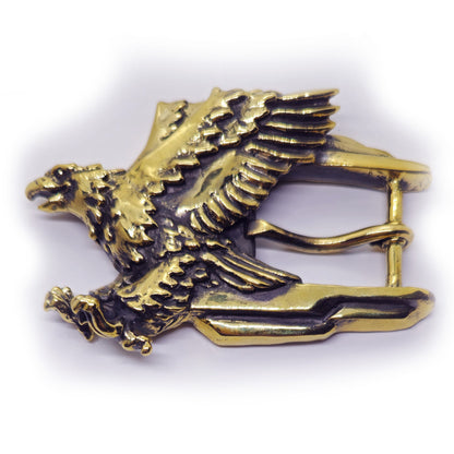 Eagle Flying Brass Belt Buckle