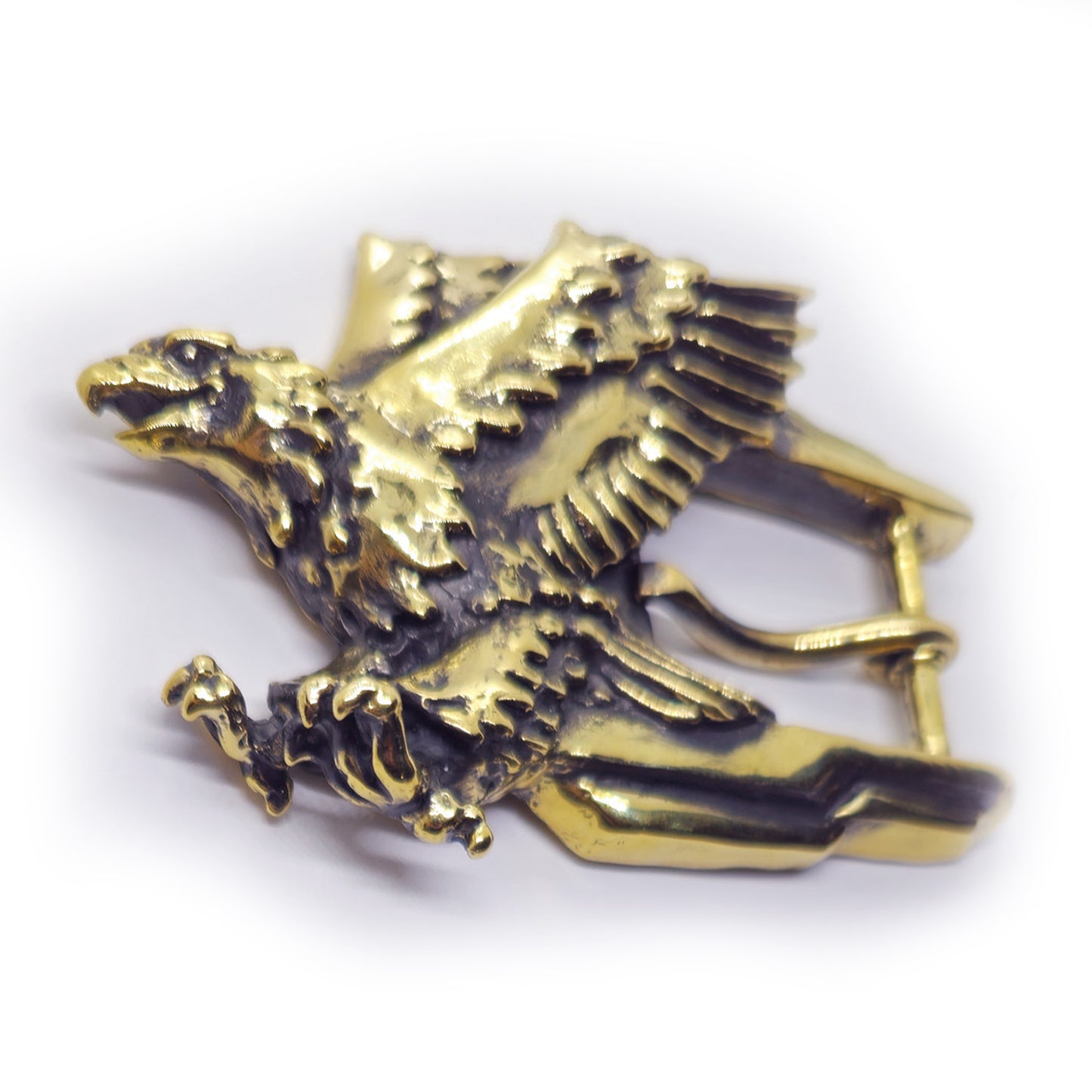 Eagle Flying Brass Belt Buckle