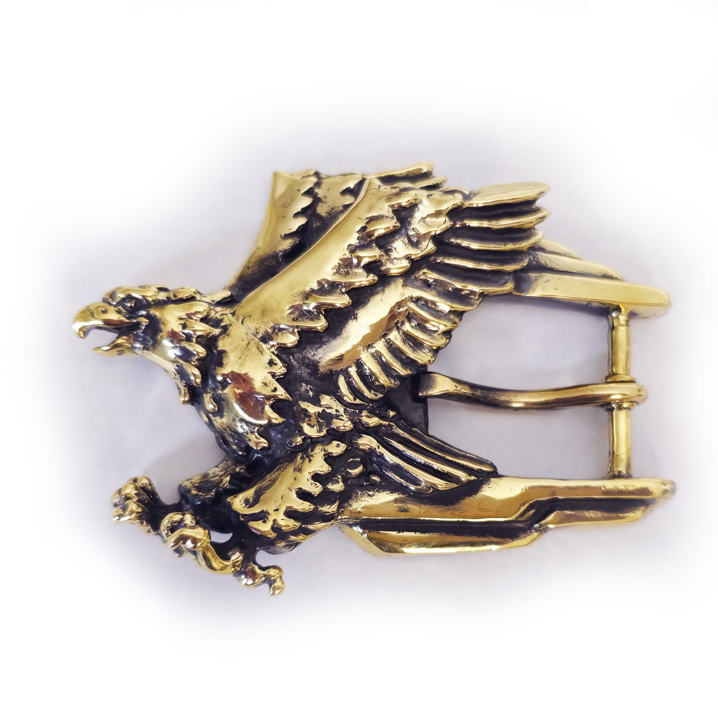 Eagle Flying Brass Belt Buckle