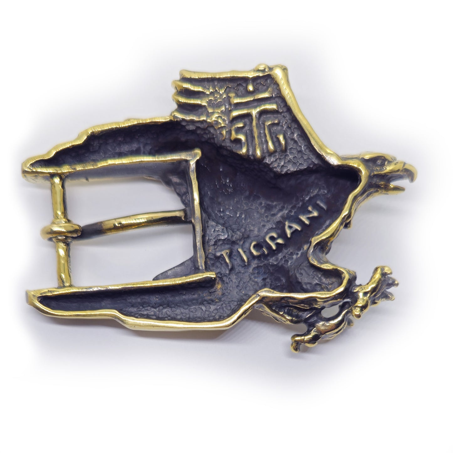 Eagle Flying Brass Belt Buckle