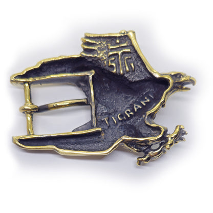Eagle Flying Brass Belt Buckle