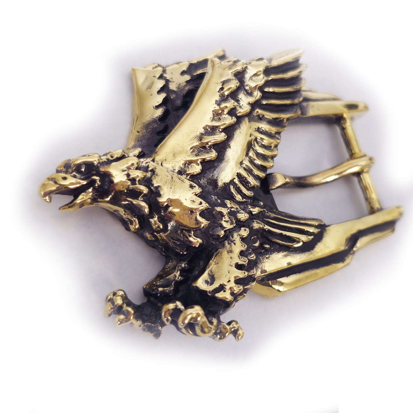Eagle Flying Brass Belt Buckle