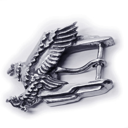 Eagle Flying Sterling Silver Belt Buckle