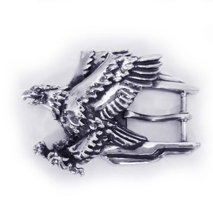 Eagle Flying Sterling Silver Belt Buckle