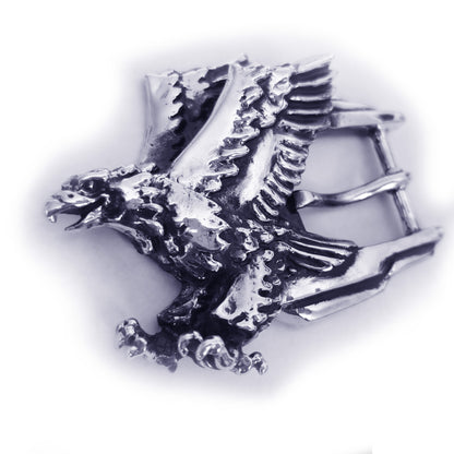 Eagle Flying Sterling Silver Belt Buckle