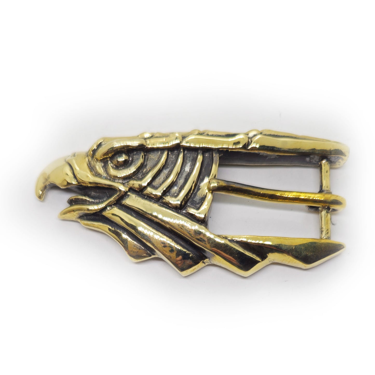 Eagle Head Bronze, Brass Belt Buckle