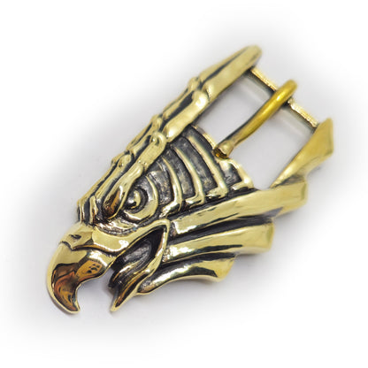 Eagle Head Bronze, Brass Belt Buckle