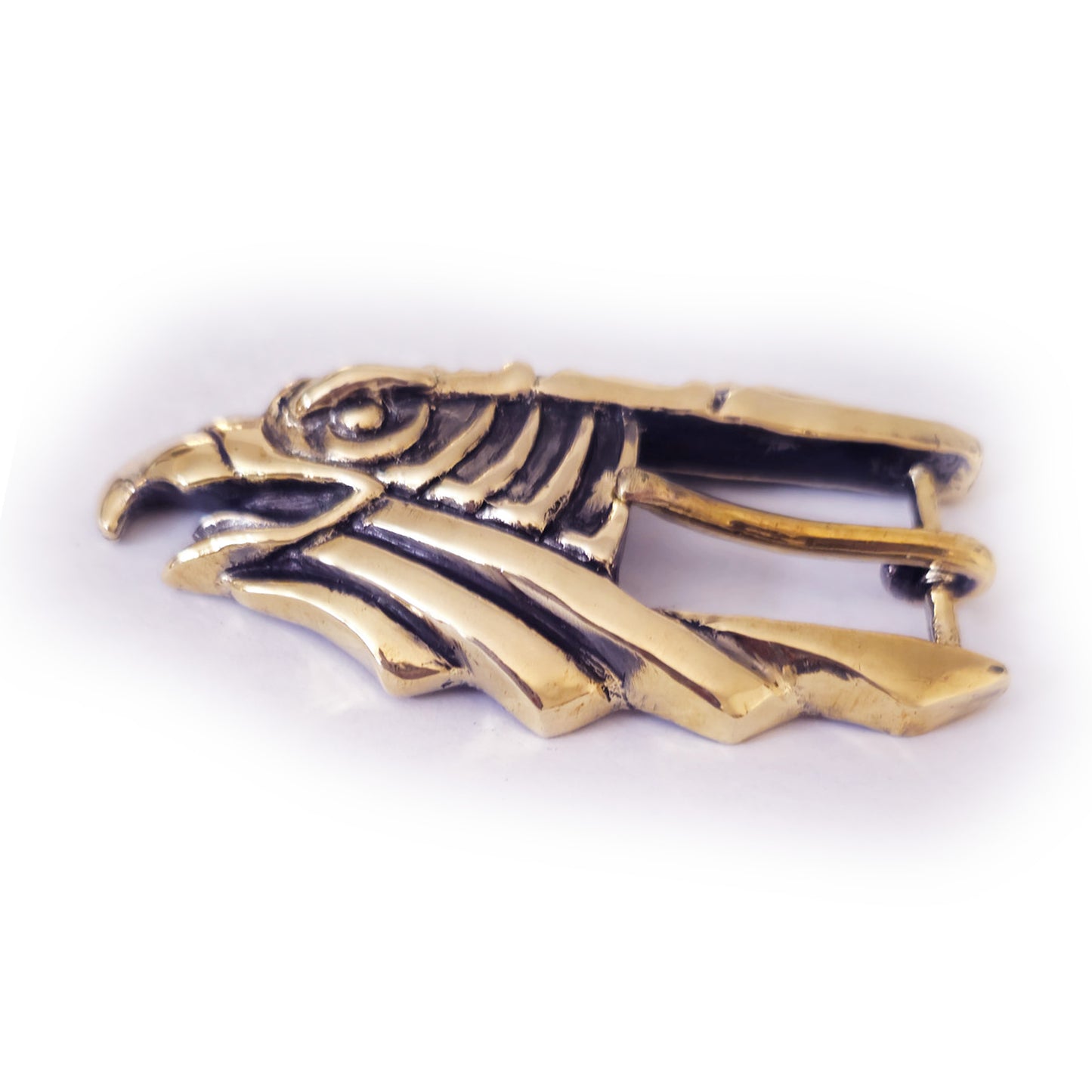 Eagle Head Bronze, Brass Belt Buckle