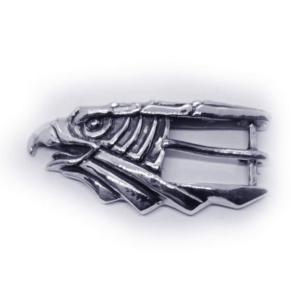 Eagle Head Sterling Silver Belt Buckle