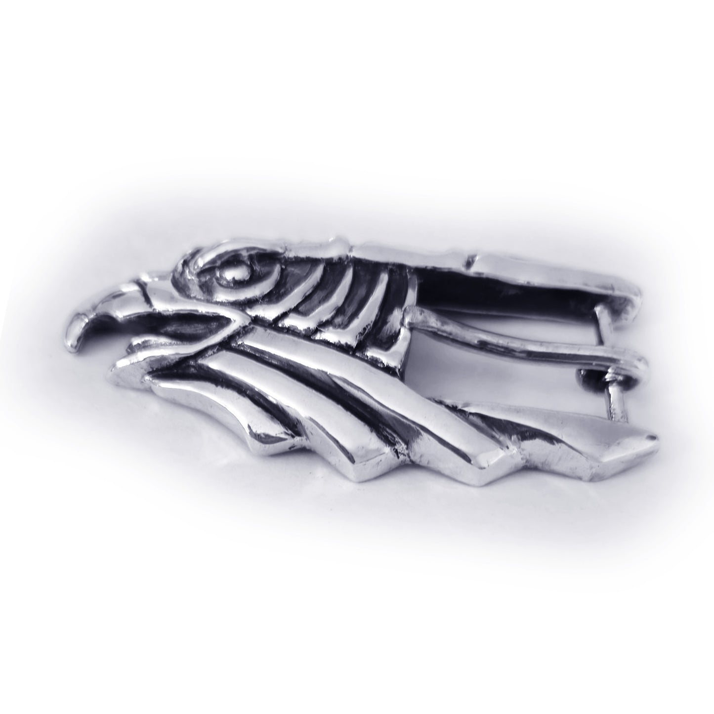 Eagle Head Sterling Silver Belt Buckle
